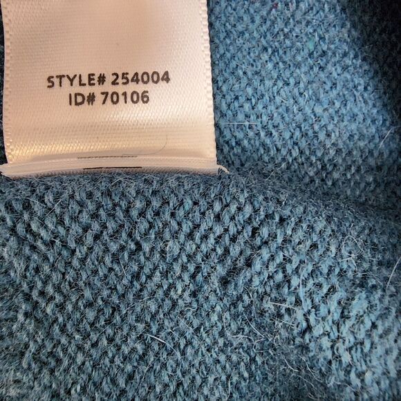 Ann Taylor LOFT Womens Cardigan Medium Teal Wool Rabbit Hair Blend Button V Neck - Picture 9 of 9